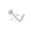 ZS 18/20G 925 Sliver Nostril Piercings Gold Plated Nose Studs Shiny Zirco CHK12N Carousel 18