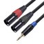 Gold Plated 3.5mm Stereo Jack Male to Dual XLR Male OFC Aux Audio Cable F CHK12N Carousel 4