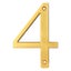 Golden 10cm Exterior House Number for Home Apartment Door Numbers Outdoo CHK12N Carousel 11