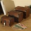 Wood Piggy Bank Safe Money Box Savings With Lock Wood Legendary Brown Fas CHK12N Carousel 1