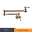 Brushed Gold Kitchen Faucet Wall Mount Bathroom Basin Faucet Cold Water W CHK12N Carousel 12