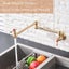 Brushed Gold Kitchen Faucet Wall Mount Bathroom Basin Faucet Cold Water W CHK12N Carousel 15