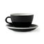 Latte Cup & Saucer Set of Six Cups and Saucers - Black Carousel 1