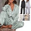 Women Pajama Sets Long Sleeve Top Trousers Silk Home Suit Spring Loose Co CHK12N Carousel 10