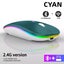 Rechargeable Bluetooth Wireless Mouse with 2.4GHz USB RGB 1600DPI Mouse f CHK12N Carousel 6
