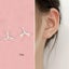 10 pairs S999 Sterling silver hypoallergenic earrings Carousel 3