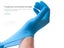 Disposable Nitrile Gloves Medium 100Pcs x2 Carousel 9