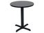 60cm Round Café Table - Double Sided Black / Mahogany Top - Cast Iron Base Carousel 4