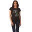 John Lennon T Shirt Imagine Peace Logo new Official Womens Skinny Fit Black Carousel 1