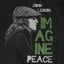 John Lennon T Shirt Imagine Peace Logo new Official Womens Skinny Fit Black Carousel 3