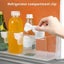 4 Pcs Clear plastic Fridge storage space allocator Organizer Divider Carousel 5