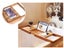 Bamboo Bathtub Tray Bathroom Storage shelves Carousel 6