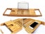 Bamboo Bathtub Tray Bathroom Storage shelves Carousel 8