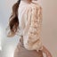 Vintage White Lace Blouse Shirts Women Button Loose Shirt Carousel 5