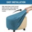 Round Ottoman Stool Cover Super Soft Velvet Footrest Cover All-inclusive CHK12N Carousel 15