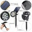 RGB Outdoor Solar Lights LED Changing Lawn Ground Lamp IP65 Waterproof Ou CHK12N Carousel 22