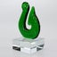 Green Glass Fish Hook Sculpture Carousel 4