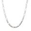 Men's Titanium Steel Figaro Link Chain in Polished Silver Carousel 1