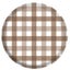 Gingham Melamine 17cm Plate Teddy Brown - Pack of 4 Carousel 1