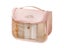 1Pc Clear Makeup Bag Travel Toiletry Bag Cosmetic Bag with Hook - Pink Carousel 1