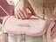 1Pc Clear Makeup Bag Travel Toiletry Bag Cosmetic Bag with Hook - Pink Carousel 3