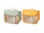 2Pcs Clear Makeup Bag Travel Toiletry Bag Cosmetic Bag with Hook - Green+Yellow Carousel 1