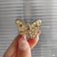 NEW Natural Fritillary Butterfly Pearl Brooch Gold Elegant Bridal Pins Carousel 2