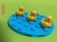 3 ADORABLE TINY LEGO DUCKLINGS / RUBBER DUCKYS IN THEIR POND - TOO CUTE!! Carousel 3