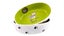 Silly Kitty Cat Bowl Oval - Lime Green Carousel 1