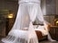 1Pc White Bed Canopy Dome Mosquito Net Hanging Bed Curtain Universal Size Carousel 4