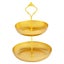 2 Tier Tray Metal Stand Snacks Fruit Afternoon Tea Storage Plate Wedding Carousel 2