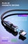USLION 540 Rotating Magnetic USB / Type C Top Quality Cable 1M BLACK Carousel 8
