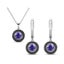 18K White Gold Crystal Jewellery Set "Valentina" (Amethyst) Carousel 6