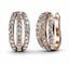 Rose Gold Crystal Huggie Earrings "Kathleen" Carousel 3