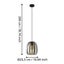 Eglo Lighting Encinitos Small Pendant Light - Black / Gold Carousel 6