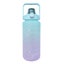 2L Large Capacity Water Bottle with Time Markings Flask Pouch Sleeve - Green Carousel 1