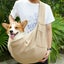 Reversible Pet Sling Carrier Dog Cat Travel Bag with Phone Holder Pocket-Khaki Carousel 3