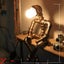 Retro Industrial Robot Bronze Steampunk Lamp Water Pipe Lights Desk Lamp Thinker Carousel 3