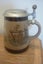 GERMAN POTTERY TANKARD WITH PEWTER LID Carousel 1
