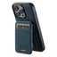 iPhone 14 Pro Max Suteni H16 Texture Leather Detachable Wallet Phone Case(Blue) Carousel 3