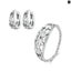 Womens 925 Sterling Silver Retro Iris Ring & Earrings Jewellery Set Fine Jewe... Carousel 1