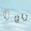 Womens 925 Sterling Silver Retro Iris Ring & Earrings Jewellery Set Fine Jewe... Carousel 3