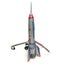 Retro Mechanical Tin Toy Rocket Spaceship Carousel 5