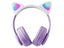 Kids Bluetooth 5.3 Headphone Cat Ear LED Light Up Wireless Stereo Headset Purple Carousel 3