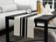 Linen Blended Polyester Table Runner Black Stripes Carousel 3