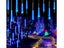 8 Tube 288 LEDs Solar Powered Meteor Light Christmas Decoration Lamp Blue Carousel 8