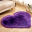 Fluffy Heart Comfort Soft Shaggy Heart Rug Cozy Faux Fur for Bedroom-Purple Carousel 2