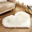 Fluffy Heart Comfort Soft Shaggy Heart Rug Cozy Faux Fur for Bedroom-White Carousel 2