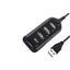 Black Usb 2.0 Hi Speed 4 Port Splitter Hub Adapter For Pc Computer 6J13 Ping USB Carousel 1