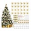 Hod Health & Home Christmas Tree Decorations 120Pcs Flowers Artificial Carousel 1